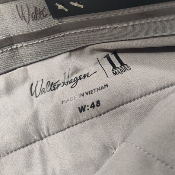 WALTER HAGEN Men Big & Tall 48 Gray 11 Majors Textured Grid 11" Golf Shorts NEW - Picture 11 of 15